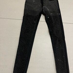 Be You Black Rhinestone Embellished Women's Jeans